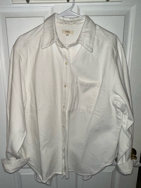OZMA Tops - Ozma of California Denim Marcie Shirt in Salt